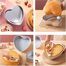 Shape Cake Mold - Circular/Heart-Shaped Baking Tray (4/6/8/10 Inches) Thickened Aluminum Cake Pan - Suitable For Valentine's Day, Wedding, Birthday Parties - Heart-Shaped Cake Mold - Multicolor - View 5