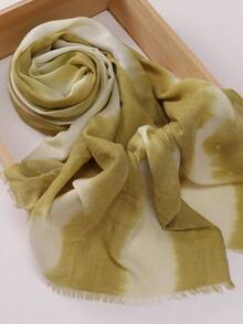 Soft Striped Modest Casual Plant-Dyed Tie Dye Striped Soft Breathable Headscarf, Spring/Summer - Multicolor - View 11