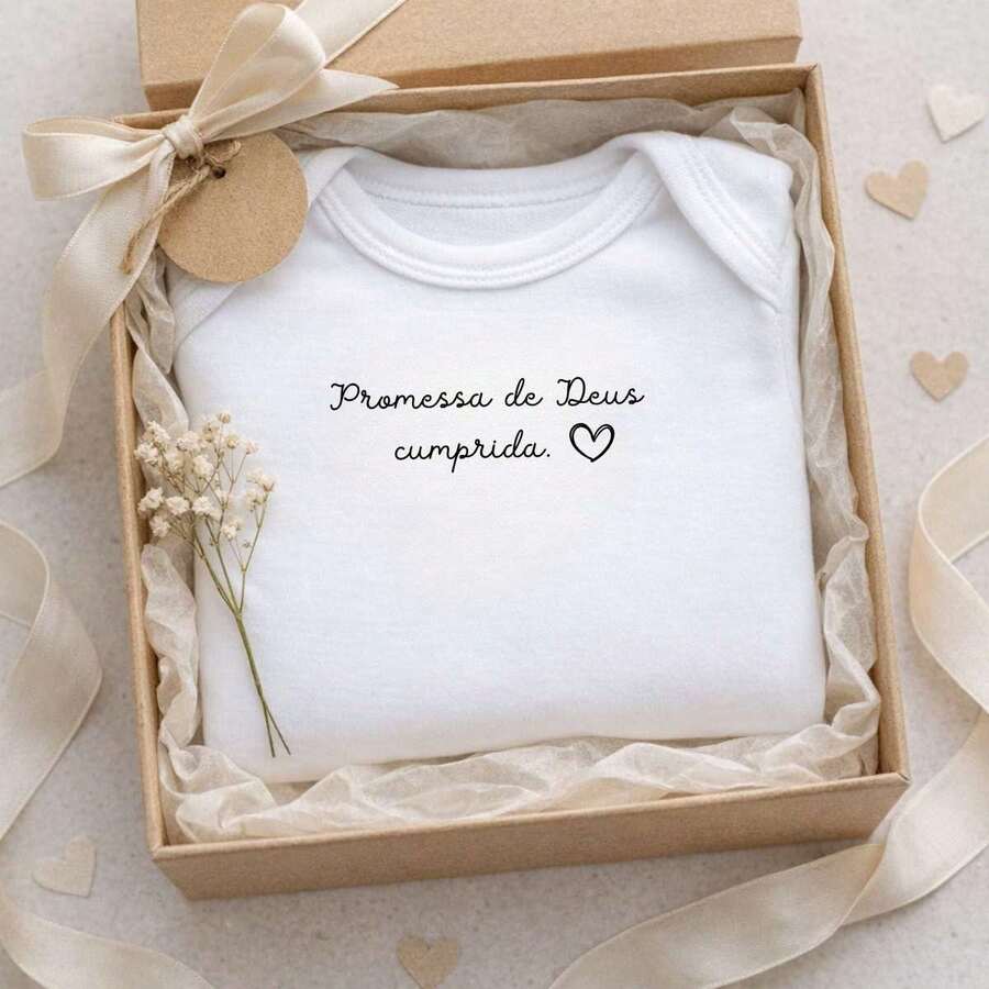 Espevitados Baby Reveal Bodysuit, Pregnancy Announcement, 100% Cotton Suedine - 白色 - 查看 1