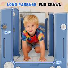 8 In 1 Toddler Slide, Outdoor Indoor Playset For Child Age 1 2 3, Kids Climber Slide With Storage Space And Non-Slip Steps, Basketball Hoopa And Telescope - Blue - View 6