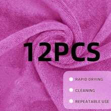 12 Pcs Microfiber Gym Towel 12 X 12 In Bleach Proof Towels Absorbent Soft Sweat Towels Quick Dry Lightweight Towel For Hand Salon Bath Spa Hotel Pool Home Hair Care(Light Grey) - Multicolor - View 10