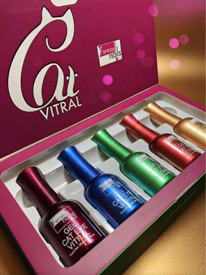 CAT VITRAL FANTASY NAILS gel semipermanente Fantasy Nails gama profesional, esmaltes gel alta pigmentación para uñas, nail art salón y belleza duradera Esmalte para uñas . secado en lampara.