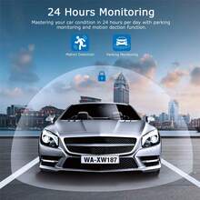 Front And Rear Dual-Lens Dash Cam, Front And Rear 1080P Full HD - 170° Ultra-Wide-Angle Car Camera, Equipped With A 3.0-Inch LCD Screen, Enhanced Night Vision And Wide Dynamic Range (WDR), G-Sensor Collision Detection, Loop Recording, And 24-Hour Parking Monitoring. SD Card Or Storage Card Not Included. - S680 - 查看 7
