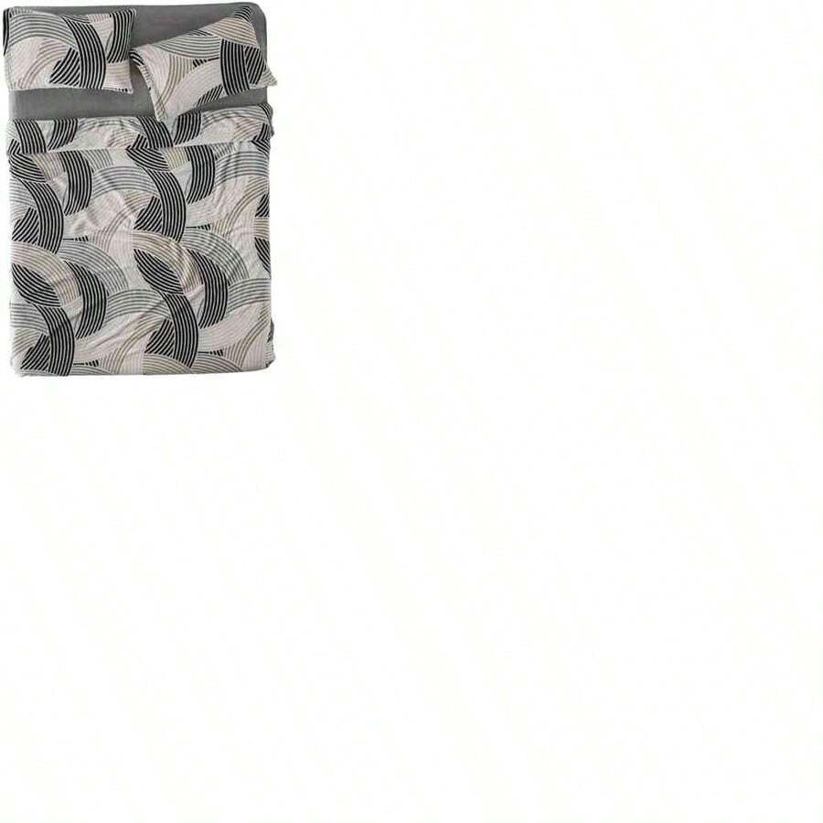 Siberia Polonia Juego de Cobertor con Sbana de Cajn y Fundas, Textura Borrega Suave y Calientita, 100% Polister, Diseo Moderno en Tonos Neutros, Ideal para Invierno (Individual) - Individual - Ver 1