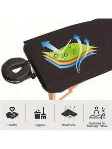 50片/2卷/包 一次性床单 - 无纺布材质，无香型，尺寸70x53厘米，适用于美容院、水疗中心、按摩床、纹身工作室、按摩床罩 | 质地柔软 | 一次性使用 - 黑色 - 查看 3