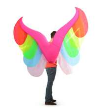 1pc Inflatable Angel Wings Costume, Unisex - Full Body Heart-Themed Fancy Dress, Suitable For Halloween, Carnival, Christmas And Various Events/Parties