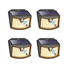 70 LED Solar Powered Outdoor Wall Light, IP65 Waterproof, With Motion Sensor, 3 Working Modes, Easy Installation, Automatically Switches From Dusk To Dawn, Suitable For Garage, Yard, Fence And More - Warm Light - View 10