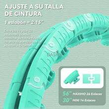 con Peso para Pérdida de Peso, Aro Fitness Infinito de 26 Eslabones (56 Pulgadas), Ideal para Mujeres Adultas - Cian - Ver 3