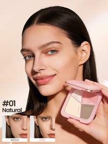 COLORKEY 17克高光修容盘，腮红盘，多用途哑光彩妆盘，可用于提亮、腮红、修容、眼影和塑形，品牌化妆品，适合女性和女孩，完美适用于秋冬季节、Y2K时尚、生日、圣诞节礼物、派对必备、最佳配色、情人节礼物 - 02 White - 查看 7