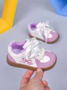 幼儿女童芭蕾舞风格运动鞋，2026春秋新款 - 紫色 - 查看 3