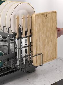 1 件装碗碟沥水架 - 节省空间的厨房收纳架，双层置物架，带餐具架和杯钩，紧凑型碗碟沥水架，适用于小型厨房，防锈设计，适合现代家居，厨房收纳整理两用。 - 彩色 - 查看 8