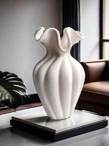 A Vintage Elegant Vase. It Can Be Used As A Flower Container In The Living Room, Placed On A Dried Flower Rack As A Modern Decoration, Or As A Centerpiece On The Dining Table. It Can Hold Fresh Flowers Or Artificial Flowers, And Is An Ideal Decoration For Coffee Tables, Desks, And Living Rooms. Suitable For Room Decor, Home Decor, And Autumn Decor. Vase - Multicolor - View 5