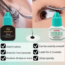 2 Pcs, False Eyelash Glue, Waterproof, Dries Quickly, Basic And Advanced Styles, Create Perfect Matching Makeup, Lasts Long, Used With Protective Tape, Strong Adhesive Property - Black and White - View 4
