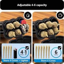 1pcs Black Or Green All-In-One Flip Top Case | Compact & Portable Carry Solution For On-The-Go - Black - View 7