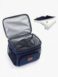 1Pc Large-Capacity Insulated Bag, Thermal Lunch Boxes, Lunch Boxes, Bento Boxes, Back To School, Portable Lunch Boxes, Large-Capacity Cooler Bags, Picnic Bags, Insulated Lunch Box Bags, Suitable For Students And Office Workers In Schools, Classrooms - Multicolor - View 11