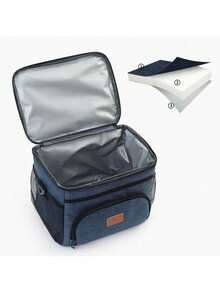 1个保温午餐包，户外露营保温袋，男女通用午餐手提袋，适用于露营、野餐、返校、大学、学习用品、厨房收纳整理 - 彩色 - 查看 4