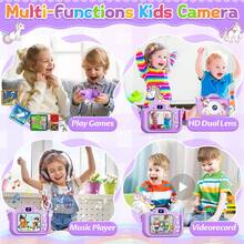 Kamera Anak 1080P HD 48MP Multi-Filter, Dapat Merekam Video, Dilengkapi Berbagai Game, Pilihan Terbaik Hadiah Ulang Tahun Liburan untuk Anak Laki-laki dan Perempuan - MultiWarna - View 6