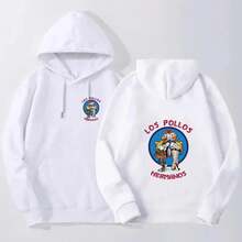 sweat-shirt à capuche Automne/Hiver Los Pollos Hermanos Frères de poulet Imprimé Mode Homme/Femme Polaire Décontracté Sportswear - bleu indigo - Voir 4