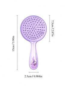 Urban Decay Meteor Shower Air Cushion Comb. Purple Galaxy Massage Comb. Volumizing Styling Comb. Portable Hair Styling Tool. - Purple - View 2