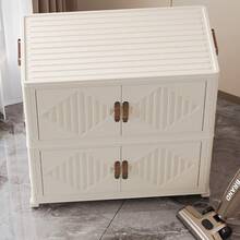 多层可折叠储物柜，塑料玩具收纳架，家用储物衣柜，置物架 - 彩色 - 查看 4