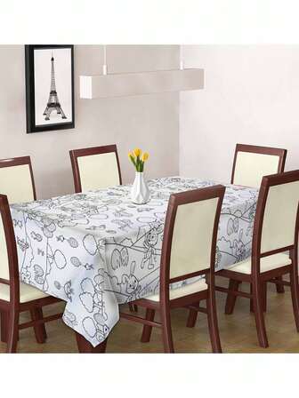 1 قطعة مفرش طاولة كبير الحجم للتلوين بأشكال حيوانات، مناسب للمراهقين، مفرش طاولة للتلوين في أنشطة الحفلات