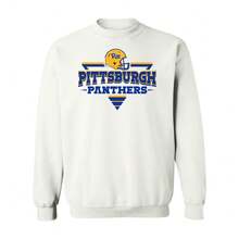 Pittsburgh Panthers Football Triangle Crewneck Sweatshirt - White - Black - View 7