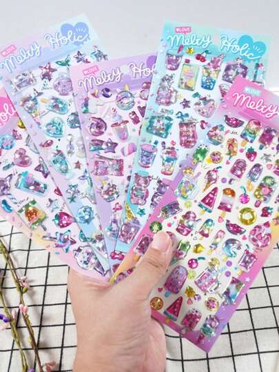 3D Crystal Candy & Sweet Animal Decorative Stickers, Suitable For Scrapbooking, DIY Journals, Stationery, School Decor, Etc. - Perfect Gift For Home Decor, Party Decoration, Birthday, Holidays. Fashionable Item, Luxury Choice, Suitable For Sewing And DIY. Ideal Gift For Friends Or Partners.