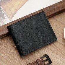 Mens Slim Wallet, PU Leather Credit Card Wallet Bifold Wallets For Men And Boys, Lightweight Men's Wallet For Work, Shopping, Travel (Black) - Black - View 5