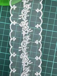 1pc Embroidered Lace Waist Belt, Handmade Bow Hair Accessory, Clothing Decor Gift Box, Ribbon, Versatile Bohemian Style Waist Decor - White - View 3