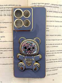 Phone Case Compatible With Moto G75 5G, Teddy Bear Design. - Blue - View 7