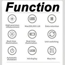 Illuminometer Illumination Tester DY32 Digital Luxmeter LCD Display Light Meter 0-200 000 Lux Testing Illuminometer Luxmeter - White - View 3