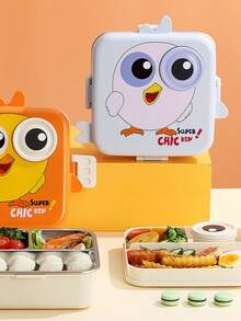 1 صندوق بنتو قابل للتخصيص، مصنوع من الفولاذ المقاوم للصدأ 304، صندوق بنتو للأطفال ذو طبقتين كرتونية، صندوق غداء معزول من الفولاذ المقاوم للصدأ آمن للميكروويف للطلاب والموظفين والخارج والسفر والأطفال والطلاب، صندوق وجبة مقسم جميل، نص مخصص DIY، صندوق غداء أنيق وأنيق - متعدد الألوان - مشاهدة 3