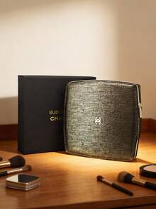 CHANEL Túi đựng mỹ phẩm bằng vải canvas, thêu đen vàng, hộp đựng trang sức, hộp đựng đồ dùng mỹ phẩm, hộp du lịch, hộp đựng thêu, vải canvas, đen vàng, hộp đựng đồ dùng mỹ phẩm, hộp đựng trang sức, hộp xách tay - Đen và vàng - Xem 4