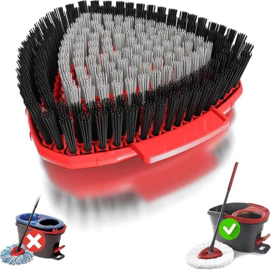 SuperAbound Upgraded Spin Mop Replacement Scrub Brush Heads Compatible With Ocedar EasyWring 1 Tank,Full Bristle Scrubber Replace Great For Kitchen, Bathroom, Pools,Deck Hard Floor Cleaning - Màu A - Xem 1