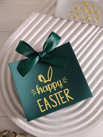 Set Of 10 Easter Gift Boxes, Chocolate Boxes, Dessert Boxes, Snack Bags, Easter Party Gift Packaging Supplies, Happy Easter Decorations, Home Decor, Easter Table Decorations, Baking Supplies, Kitchen Essentials, Easter Party Supplies, Easter Gifts, Easter Party Gift Boxes