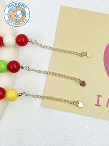 1 Piece Cute Romantic Valentine's Day Pet Cat And Dog Necklace Adjustable Cat Necklace Red Heart Beaded Dog Jewelry Heart Pendant Neck Strap Accessories Cat And Dog Jewelry, Pet Clothing Decoration Dogs Kitten Collar Pet Collar Kitty Collar Cartoon Cat Collar Pet Gifts Photo Shoot Prop Cute Pet Necklace Dog Necklace Puppy Necklace Doggy Necklace - Multicolor - View 7