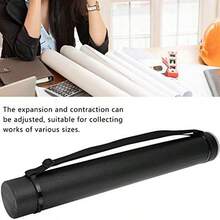 Tubo de almacenamiento de documentos, tubo impermeable para planos, extensible para mapas, obras de arte, documentos, carteles(black) - como se muestra en la figura - Ver 5