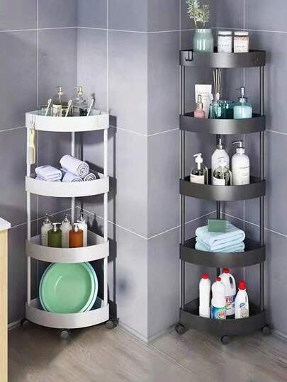 Kệ đựng đồ dùng nhà tắm góc xoay 360 độ, lý tưởng làm quà tặng ngày lễ, tiết kiệm không gian với sức chứa lớn và nhiều tầng, phù hợp cho phòng tắm, ban công, nhà bếp, phòng khách, hành lang, khách sạn, phòng ngủ và nhiều phụ kiện phòng tắm khác.