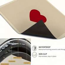 1片心形图案硅胶洗衣机烘干机顶盖垫，洗衣机防尘垫，厨房用品，防滑，适用于洗衣房、浴室、家居装饰、房间装饰 - 彩色 - 查看 8