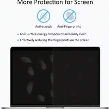 Bộ 3 miếng dán màn hình PET mềm chống chói, tương thích với Apple Air 13.3/13.6/14.2/15.3/16.2 inch (M4/M3/M2), Chống chói | Chống bám vân tay | Siêu trong suốt | Dễ dàng lắp đặt | Không bọt khí | Bảo vệ mắt | Chống trầy xước | Bảo vệ màn hình khỏi trầy xước và hư hỏng | Món quà lý tưởng cho gia đình, bạn bè hoặc người thân yêu nhân dịp công việc, sinh nhật, lễ Phục sinh, Giáng sinh - Bộ 3 tấm phim PET mờ chống chói. - Xem 6