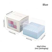 40/49 Hole Nail Drill Bit Storage Box, Dust-Proof Nail Drill Bit Base, Nail Drill Bit Display Rack, Cleaning Box, Salon Manicure Tool - Multicolor - View 13