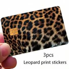 1 miếng dán thẻ tín dụng họa tiết da báo giả, nhãn dán tự dán cao cấp, giống như các blogger trang điểm, vật dụng không thể thiếu cho những người yêu thích họa tiết da báo, dùng để trang trí thẻ đi lại, thẻ sinh viên, thẻ tín dụng (tự dính) - Nhiều màu - Xem 14