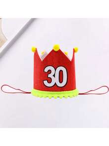 Red 20th Birthday Party Hat, Graduation Celebration Party Hat, 30/40/50/60/70 Years Old Birthday Celebration Party Crown Hat, Retirement Party Crown Birthday Hat, Birthday Party Hat
