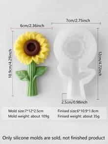 新款雏菊蜡烛模具,耐热 | 高弹性硅胶模具,用途广泛 - 可用于制作蜡烛、石膏/绘画、捏捏乐/减压道具、摄影背景、节日家居装饰、家庭聚会礼物和手工礼品。一体成型,柔韧易清洗,可重复使用。 - 白色 - 查看 14