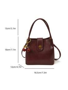 Womens Retro Classic PU Leather Shoulder Crossbody Bag For Women Flap Saddle Messenger Bag Chic Casual Purse For School ,For Shipping - Đỏ - Xem 10