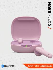 Wave Flex 2 Wireless Bluetooth Earbuds With Active Noise Cancelling, 40h Playtime, JBL Pure Bass Sound, Smart Ambient Technology, IP54 Water And Dust Resistant, Multi-Point Connection - Pink - View 9