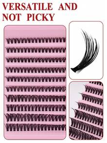 200pcs 30D/40D/80D D-Curl Volumizing False Eyelashes Set, DIY False Eyelashes Set, Super Dense Black False Eyelashes Set, Daily Makeup Black False Eyelashes Set, D-Curl Volumizing False Eyelashes Set, Black Individual False Eyelashes Set (200pcs), 8-12mm Mixed Individual False Eyelashes Set, DIY At Home, D-Curl Volumizing Rizos False Eyelashes, Mini Travel & DIY Eyelash Set, Individual False Eyelashes, False Eyelashes - D - View 5