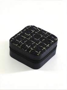 1个迷你首饰收纳盒，便携式拉链旅行首饰整理盒，女士礼品盒，多功能首饰展示架，可收纳戒指、吊坠、耳环、项链 - 适合女孩和女士，万圣节礼品盒，圣诞节礼品盒