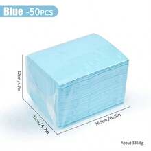 1pc Disposable Pink/Blue Manicure Desk Mat, 3-Layer Waterproof Foldable Cleaning Pad, Tablecloth, Nail Salon Napkin, Multi-Functional Beauty & Tattoo Teeth Cleaning Cloth, Waterproof Tablecloth, Nail Art Tools - Multicolor - View 13