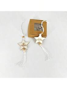 1 cái/3 cái/5 cái Đồ trang trí treo Al-Adha, Đồ trang trí hình trăng lưỡi liềm hình ngôi sao tua rua cho Al-Adha, Đồ trang trí nhà cửa, Đồ trang trí phòng, Đồ trang trí tường - Vàng - Xem 8